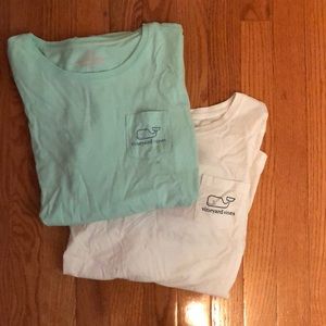 2 long sleeve Christmas themed shirts